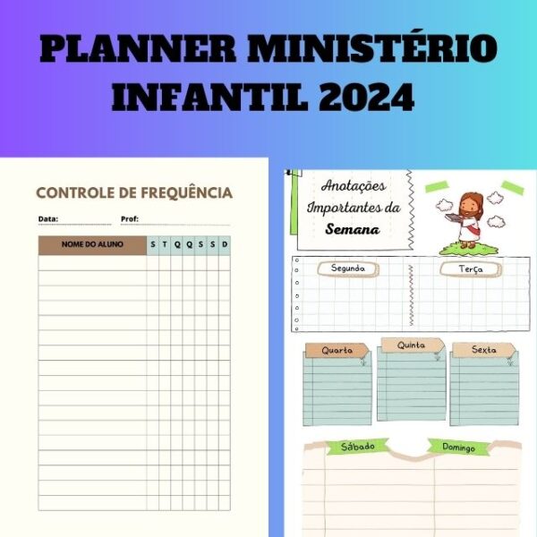 Planner Ministério Infantil 2024 Para Imprimir