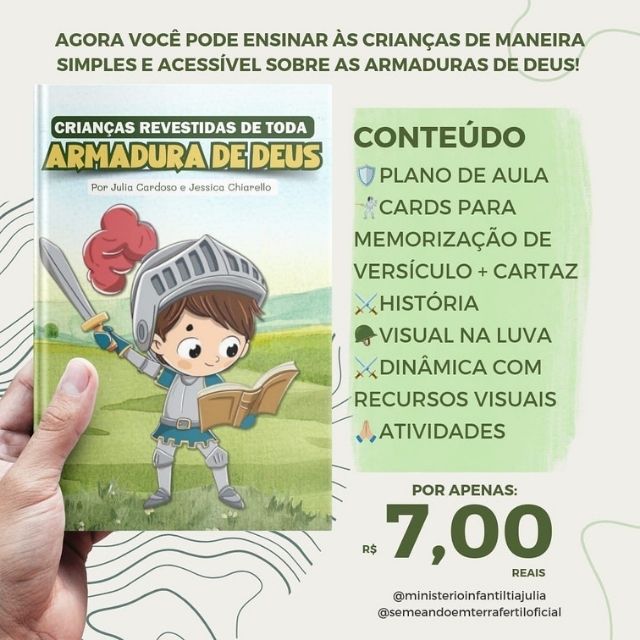 armadura de deus para crianças