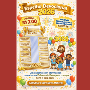 Espelho Devocional com Afirmações Bíblicas – Em 2026 eu vou...