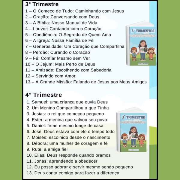 Plano de Aula Anual Ministério Infantil 2026