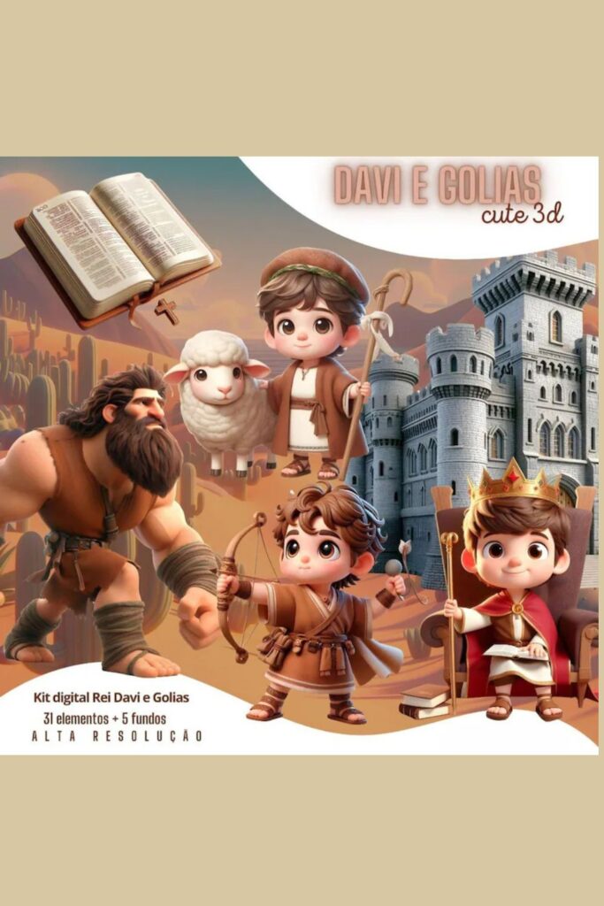 David & Goliath Clipart