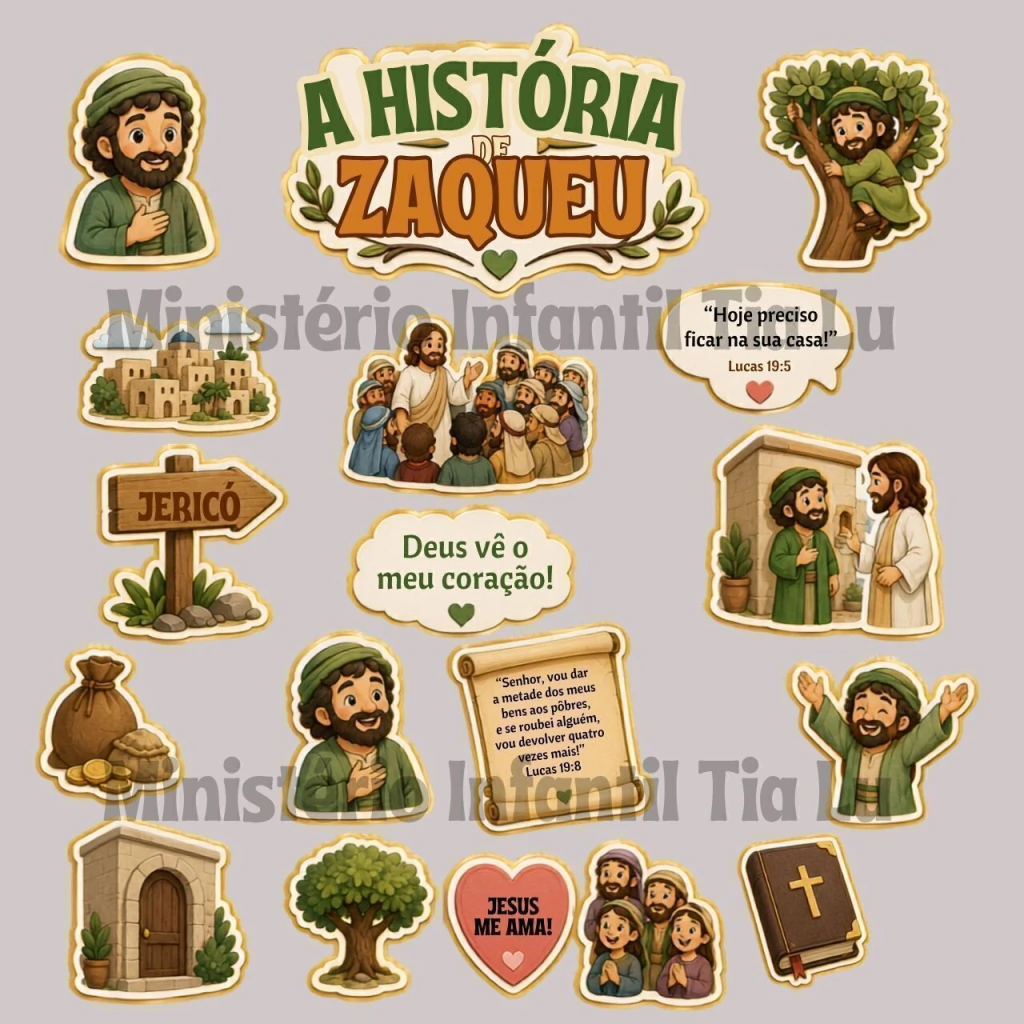Atividades sobre Zaqueu Infantil