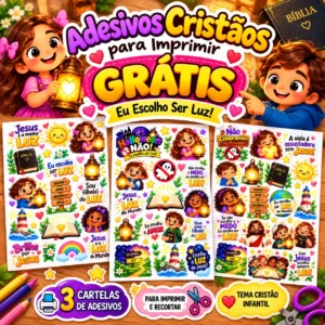 Adesivos Cristãos Grátis para Imprimir