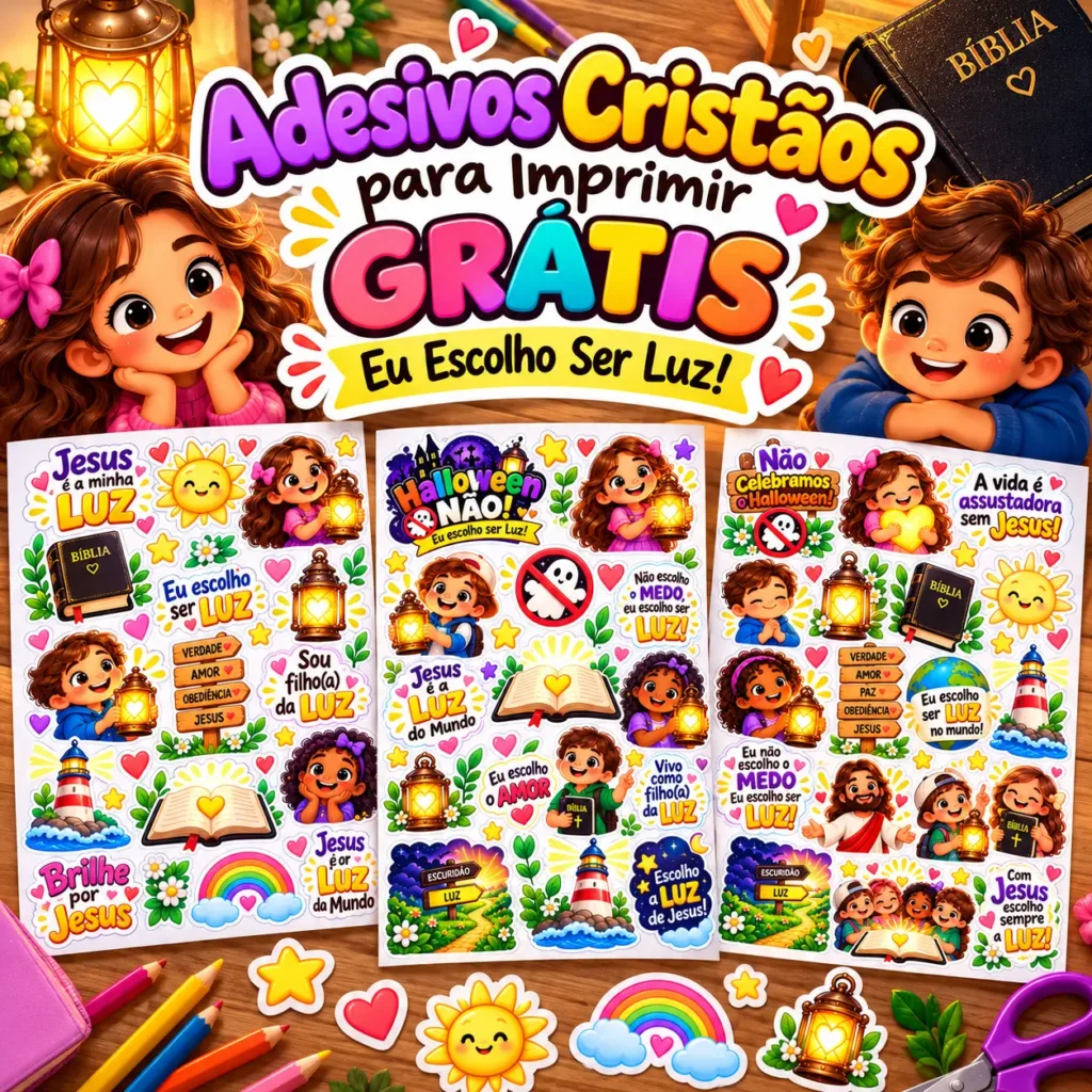 Adesivos Cristãos para Imprimir Grátis