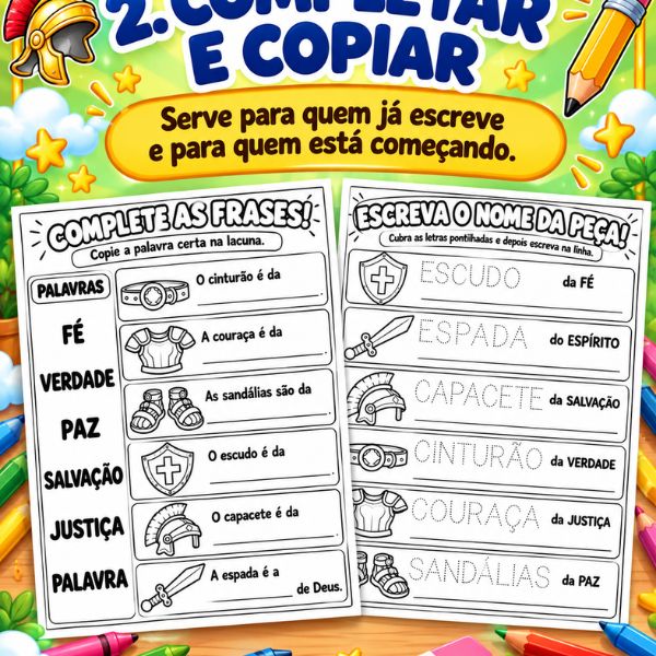Atividade Armadura de Deus Infantil PDF